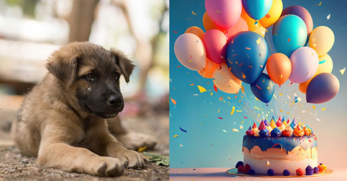 Buddy's 2nd birthday was miserable and he didn't even have food