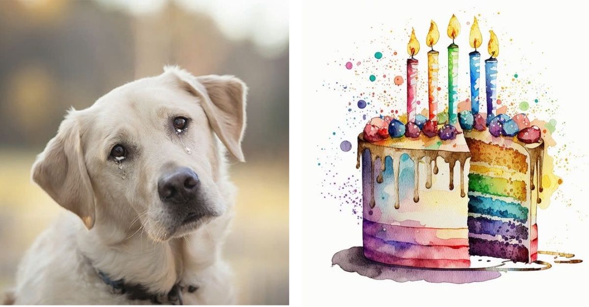 Anna the stray dog’s birthday is very lonely and has no food